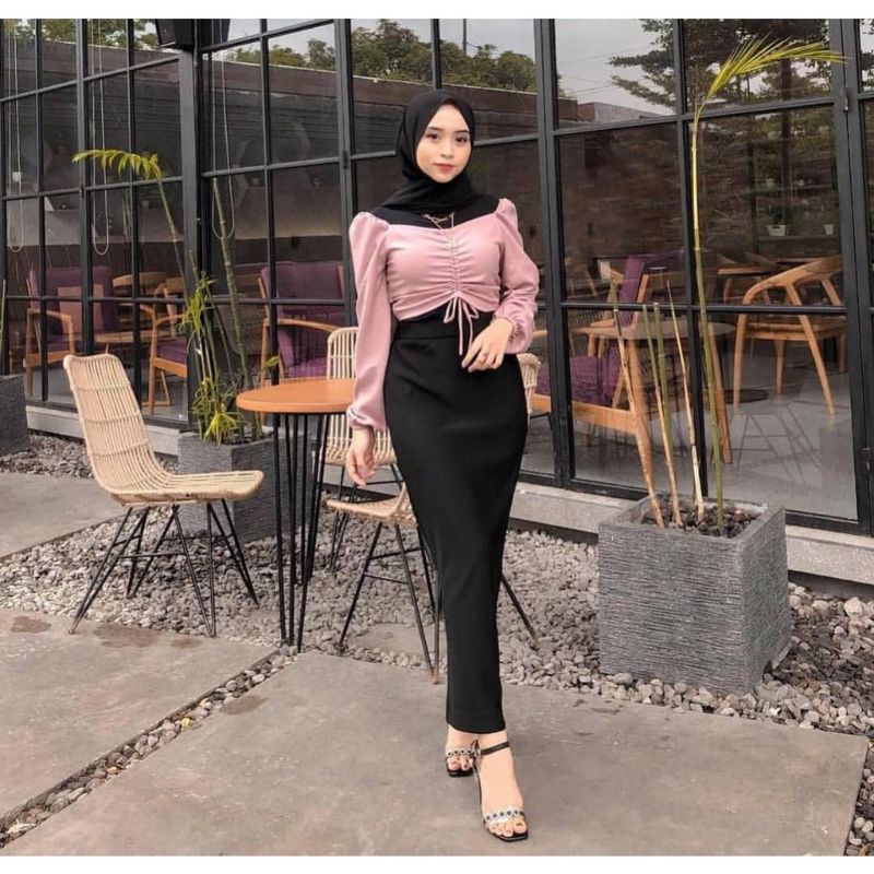 Jual Rok Span Lidi Rok Span Lidi Plisket Rok Plisket Lidi Hyget Termurah Shopee Indonesia