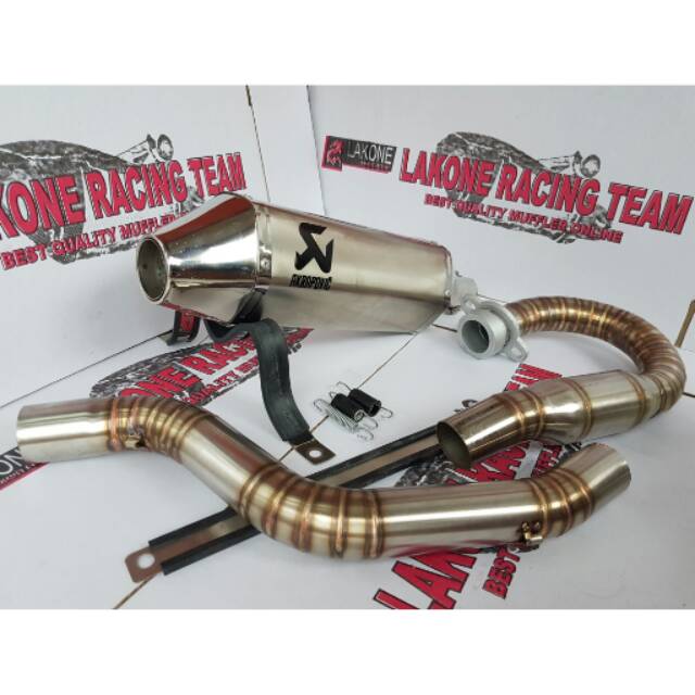 AKRAPOVIC TITAN FULLSYSTEM YAMAHA SCORPIO TRAIL STAINLESS BOOM CACING