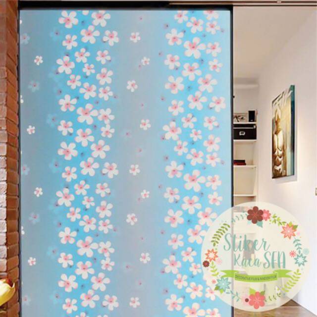 stiker kaca motif bunga 038/stiker kaca motif