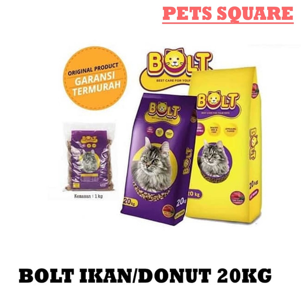 BOLT IKAN/DONUT/SALMON/KITTEN SALMON 20KG (EKSPEDISI)