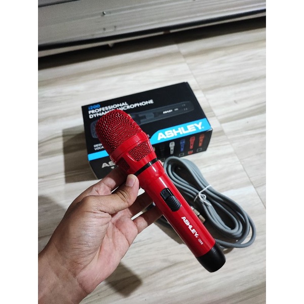 Mic Dynamic Kabel Ashley i200 i 200 Mik Vokal Kabel i200 Ashley Microphone Wire Cable ASLI Original 