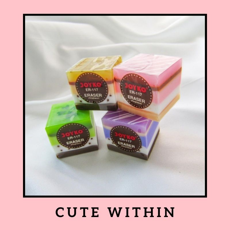 

117 KUE LUCU UNIK ALAT TULIS ERASER WANGI BERSIH HADIAH MAINAN ANAK CUTE WARNA WARNI KARAKTER BAGUS AWET MURAH TAHAN LAMA