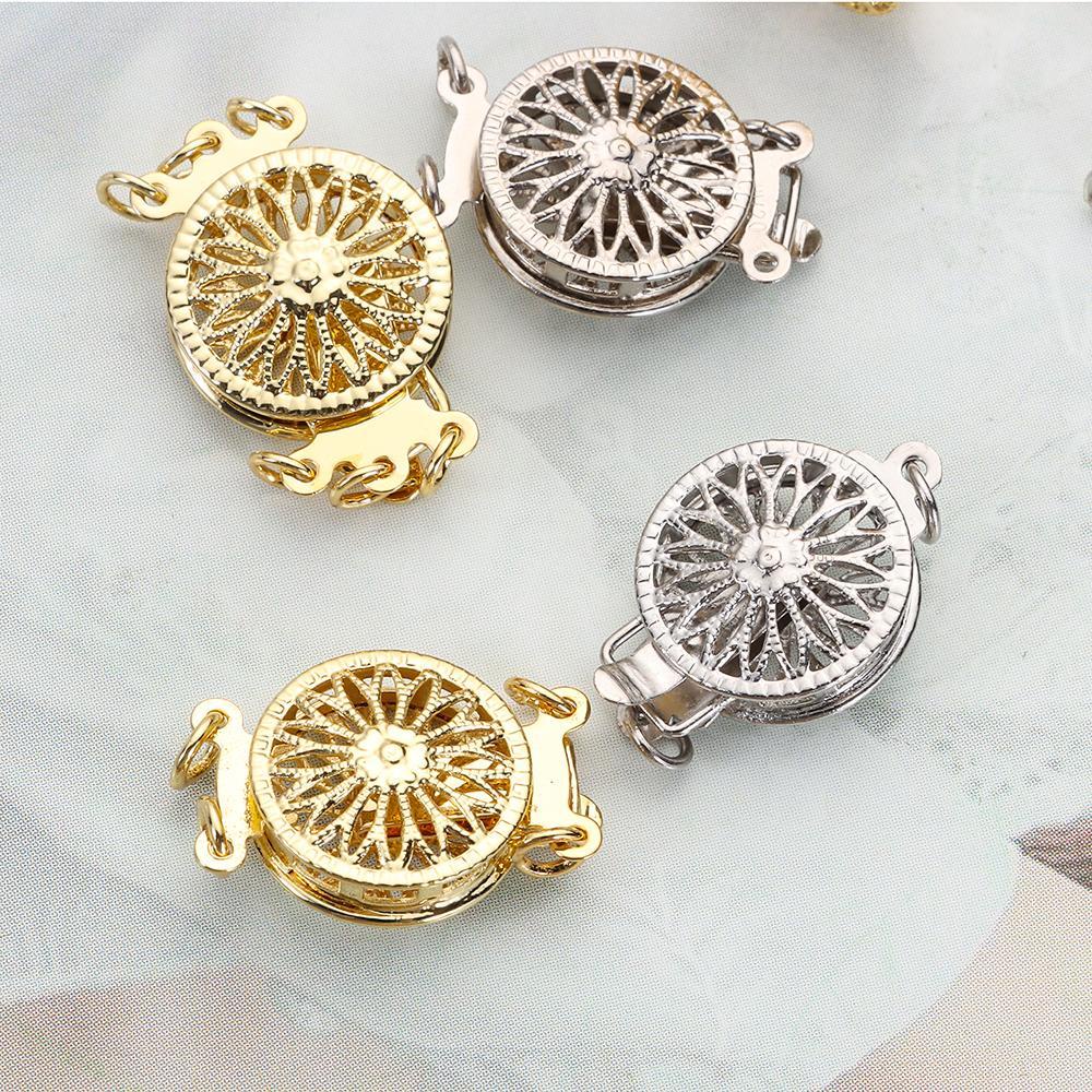 Jepit Kalung Lapis Nanas Mudah Digunakan Perhiasan Temuan DIY Warna Emas Banyak Gelang Kunci Konektor