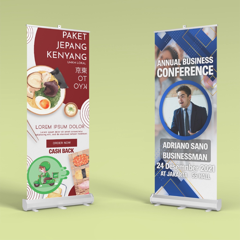 

CETAK ROLL BANNER (BAHAN FLEXY DAN ALBATROS)