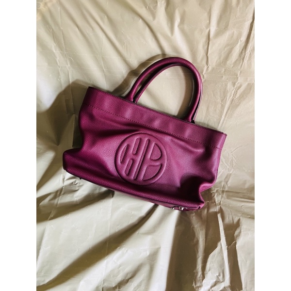 hush puppies danica top handle maroon. sold