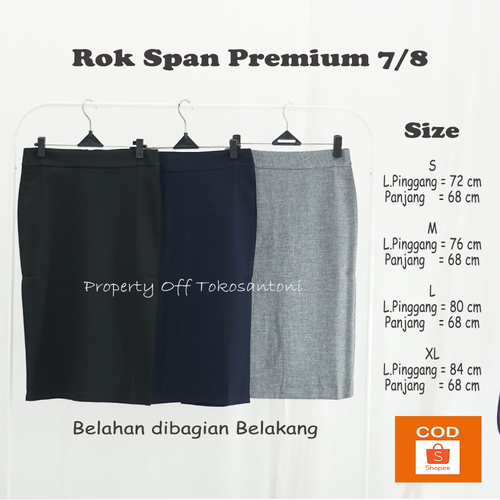 Rok Span Sebetis Rok Pendek Premium Wanita Rok 7 8 Wanita Rok 7/8 Kantor