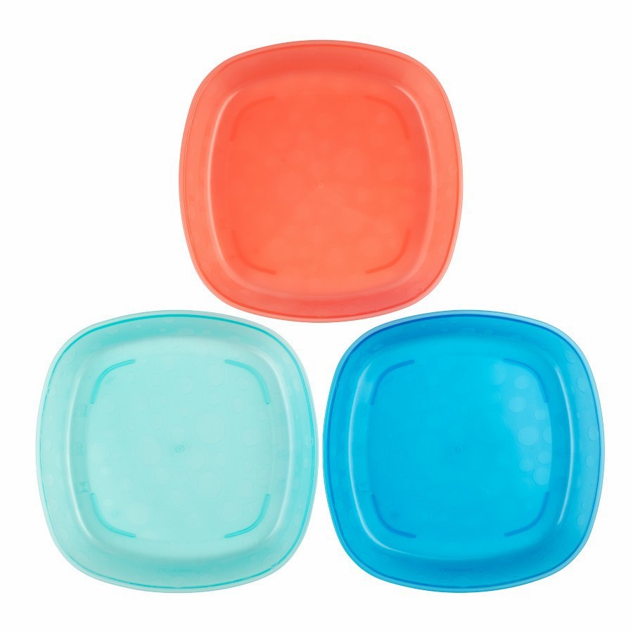 Dr Browns Toddler Plates 3pcs Piring Makan Anak Bayi Warna Warni