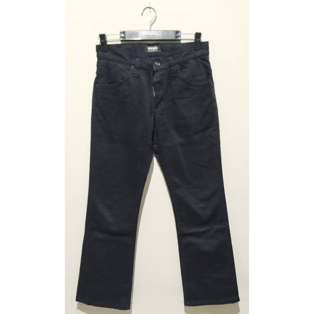 Celana Jeans Wrangler Black Original - Celana Bootcut