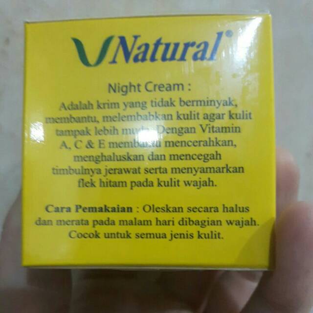 V Natural Cream Day Night BPOM Original