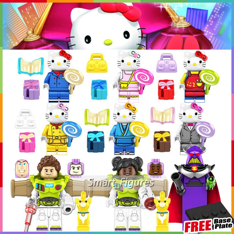 Mainan Action Figure Mini Karakter Kartun Hello Kitty Buzz Lightyear Izzy Hawthorne Zach The Great Demon KF6166