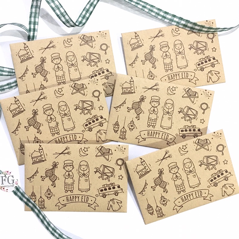 

Amplop Lebaran 6pcs / Idul Fitri Cute Rustic by fgpaper