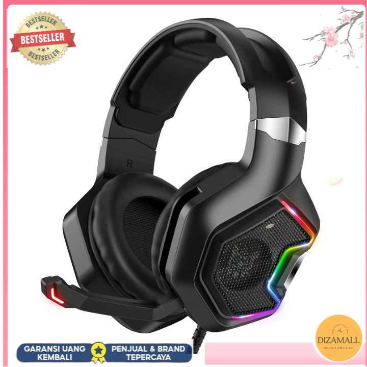 [ Terlaris  - ] ONIKUMA Gaming Headphone Headset LED with Mic - K10 Pro