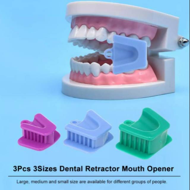 DENTAL BITE BLOCK 3 PIECES Assorted SML penyangga gigitan GIGI BEHEL