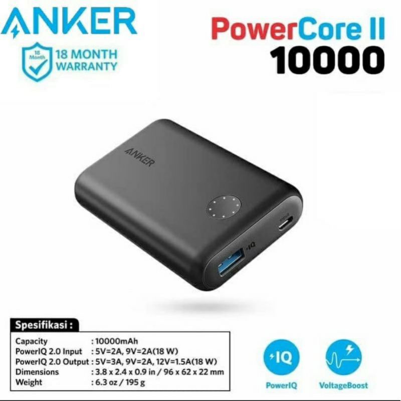 Powerbank ANKER Quick Charge 3.0 Powerbank PowerCore II ( 10.000 Mah ) A.1230