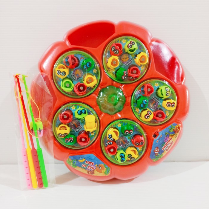 Mainan Pancing Ikan 4 Kolam Fishing Game Pancingan Magnet