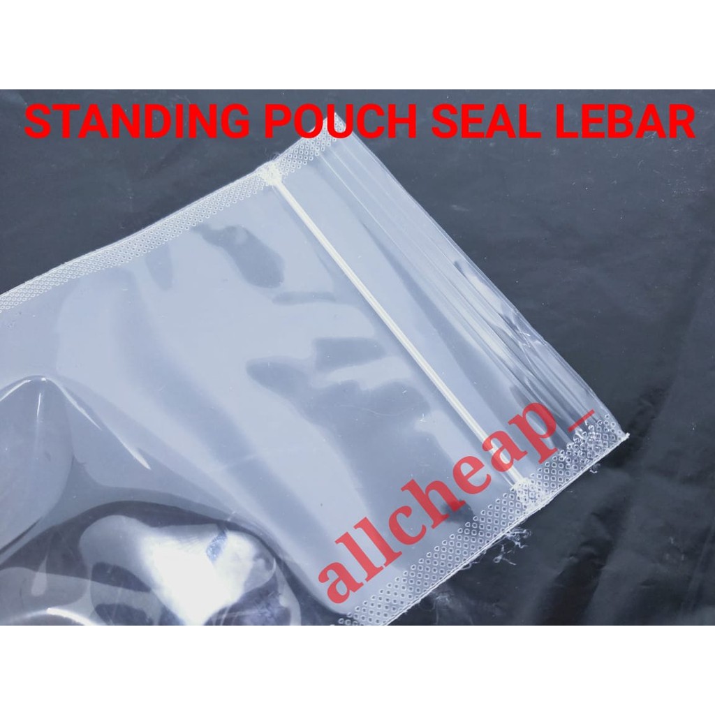 isi 50PCS PP STANDING POUCH MANTAP 14x22 SEAL LEBAR PP KLIP BENING BERDIRI