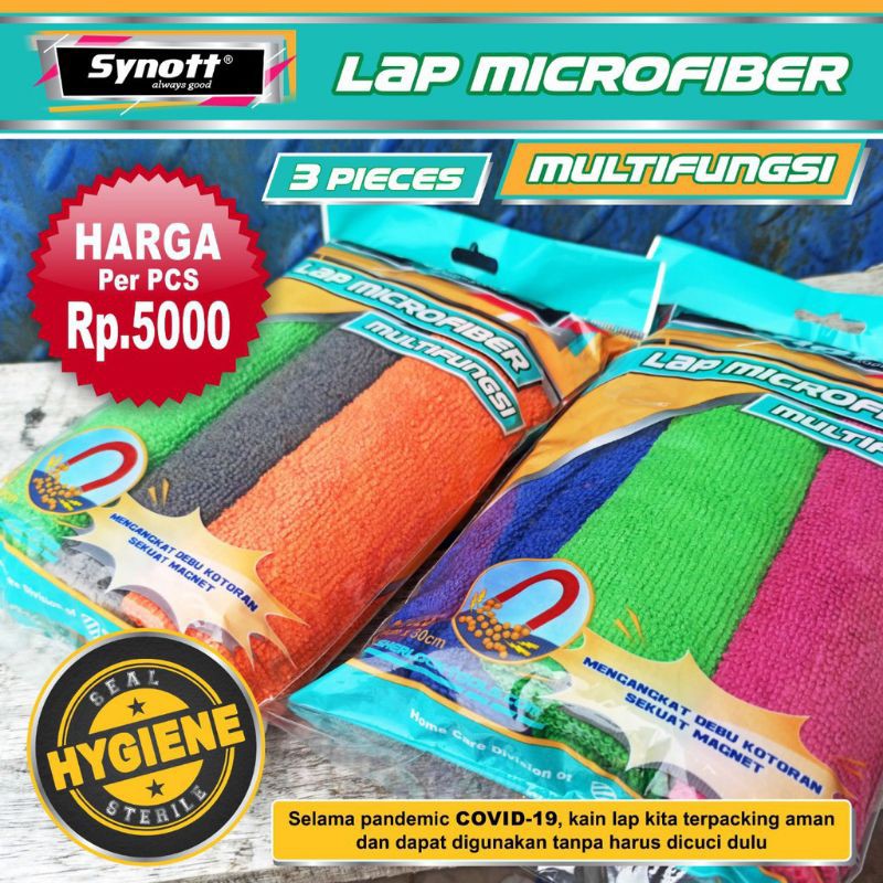 Kain Lap Microfiber Synott Multi Fungsi Mobil Motor Dapur