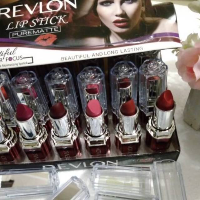 12 pcs lipstik revlon pure mate