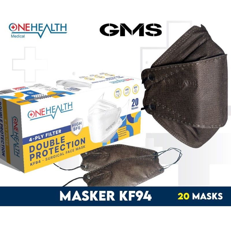 Masker KF94 Medis 4 Ply Onehealth Per Box isi 20 Pcs / Surgical Face Mask