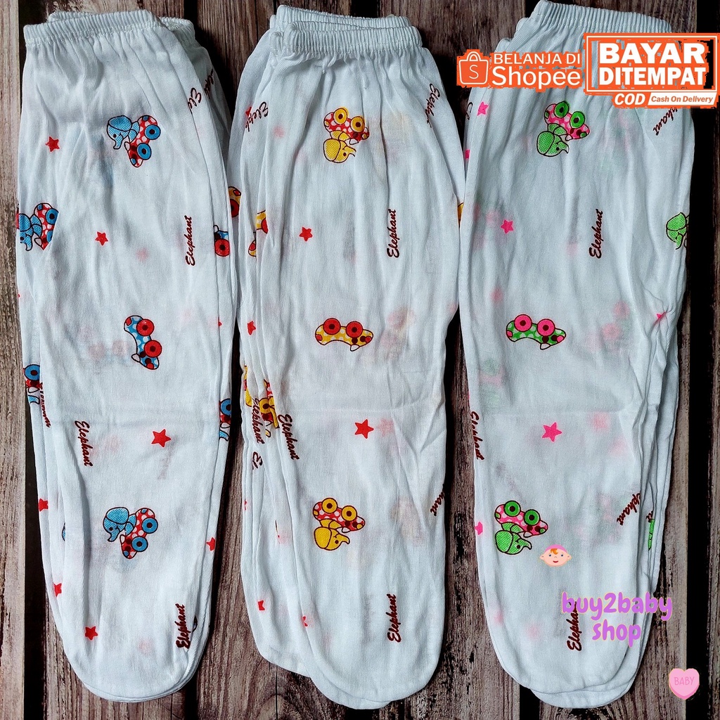 3 Celana panjang bayi model tutup kaki murah Sunjolly usia 6-12 Bulan isi 3 PCS