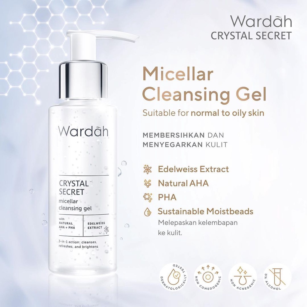 WARDAH CRYSTAL SECRET MICELLAR CLEANSING GEL 95ML