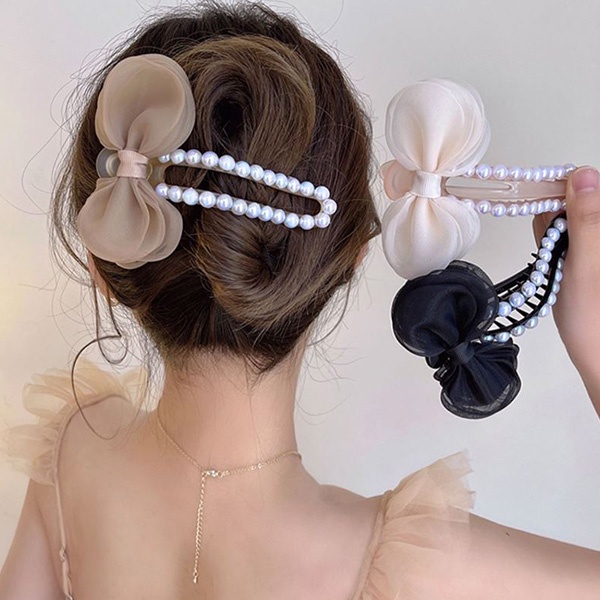 jepit rambut mutiara pita fairy pearl hairclip jje082(3F5)