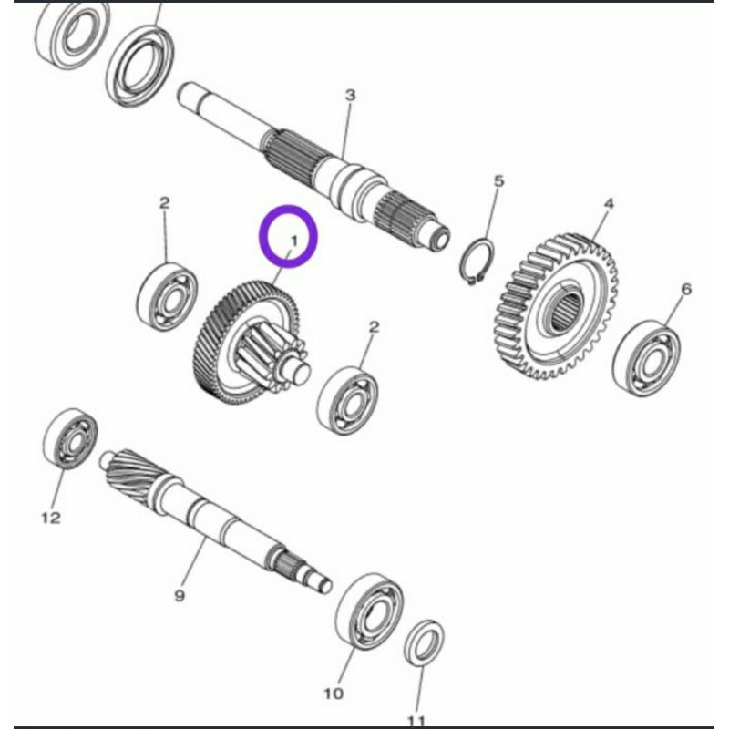 GIR GEAR GIGI RASIO DEPAN NMAX N MAX ASLI ORI YAMAHA 2DP E7410 31