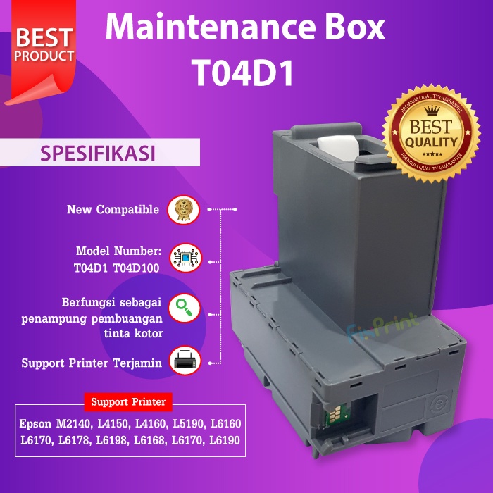 Maintenance Box T04D1 Ink Pad Epson L4150 L4160 L5190 L6160 L6170 6190 Compatible Box