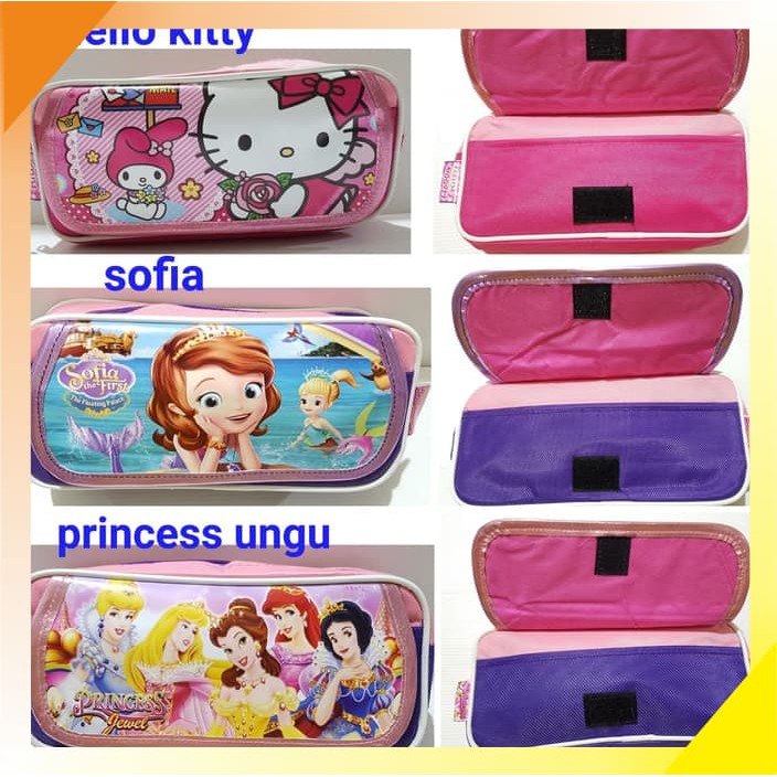 

Kotak / Tempat Pensil Karakter Anak Hello Kitty Princess Sofia Frozen SH77