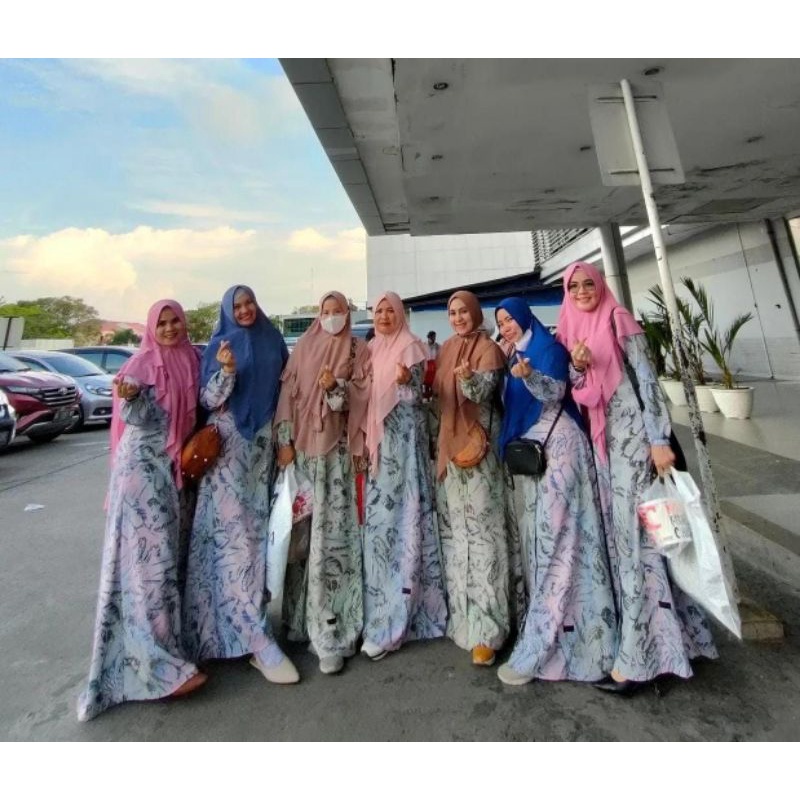 UMG 06 UKHTI AMIS SYARI MOTIF GAMIS JUMBO GAMIS BUSUI Gamis Ukhti Munira
