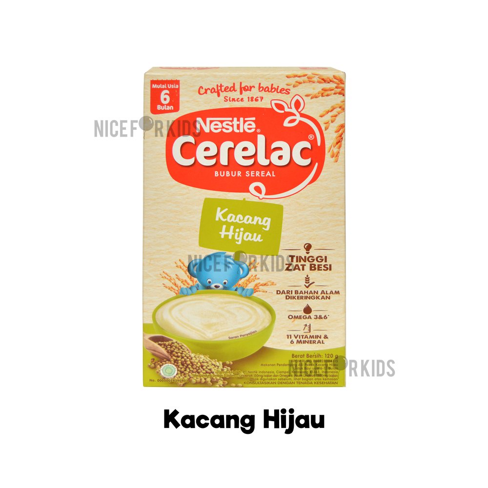 Nestle Cerelac Bubur Bayi 6+ 120gr Bubur Sereal Mpasi Bayi