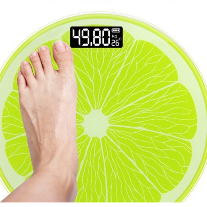 Timbangan Badan lucu/Timbangan Badan Digital Motif Buah jeruk nipis timbangan badan 180kg 115