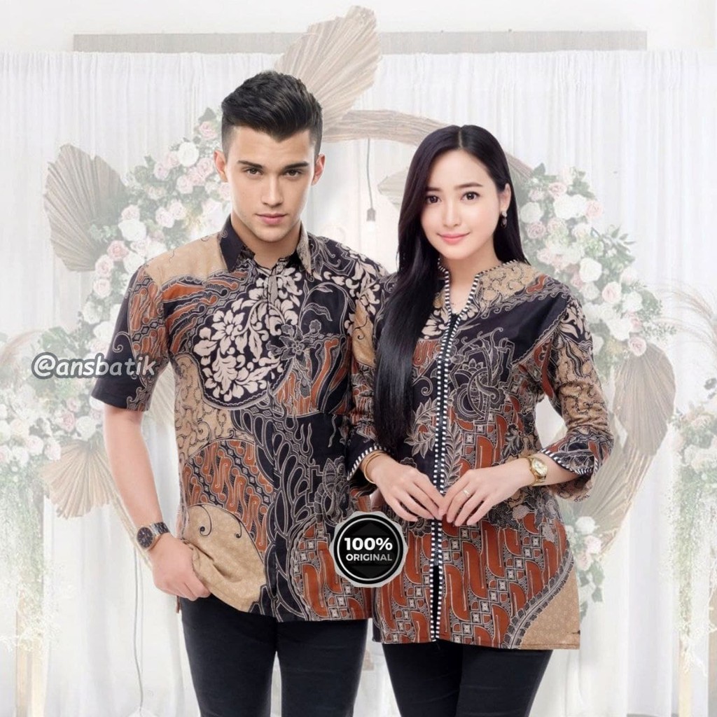 [12.12] COUPLE BATIK NEW HEM BLUS BLOUSE TRENDING INTERNATIONAL COUPLE SERAGAM TERLARIS PD3 -BATIK PITTO