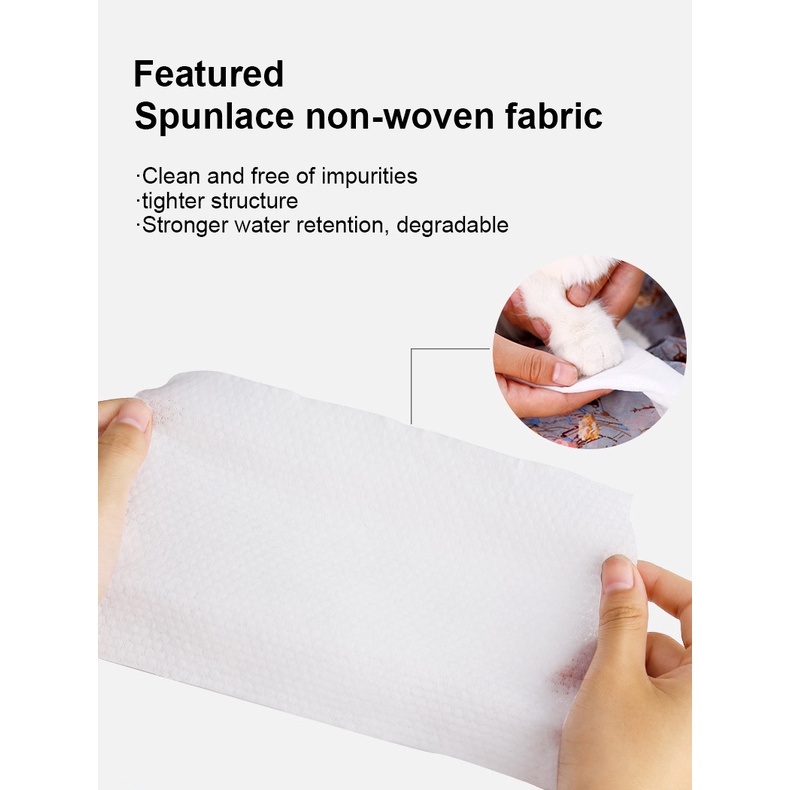 kucing Handuk basah ENBLANC Pet Wipes Tisu Basah Kucing Anjing Grooming Hewan Murah Handuk Tissue Tissu Wipe Perawatan