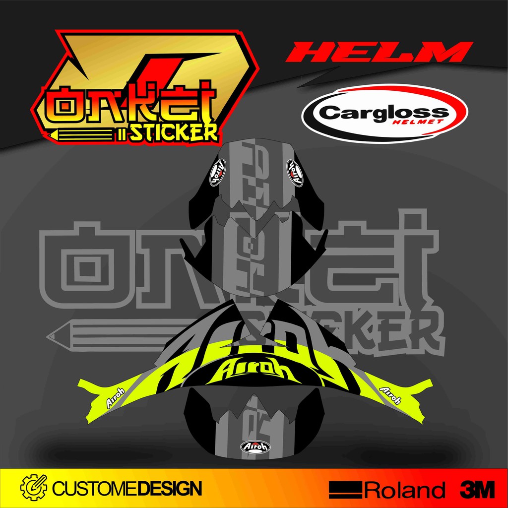 DECAL STICKER HELM CARGLOSS AIROH