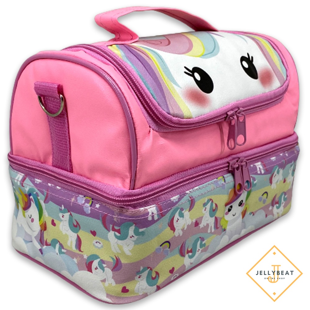 TAS BEKAL SUSUN MEDIUM UNICORN PINK C