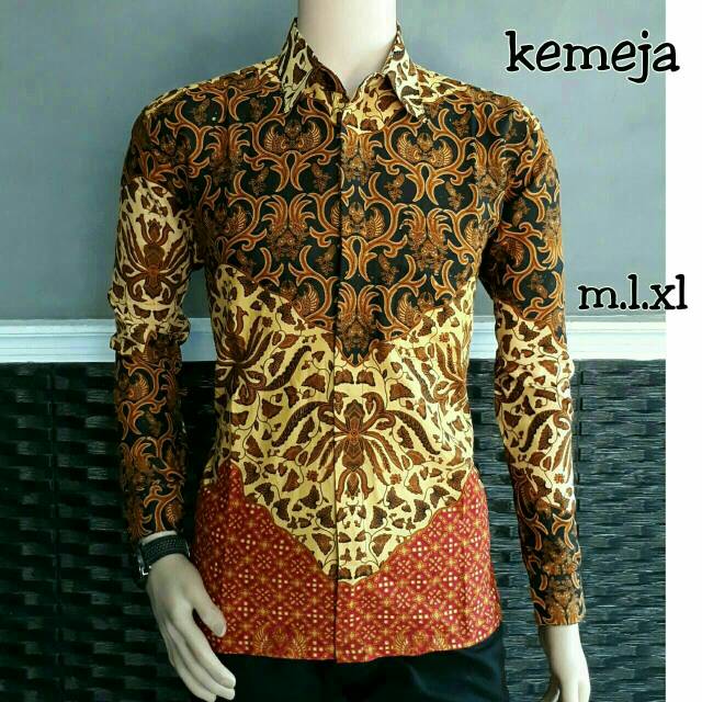 Kemeja, kemeja batik, batik, baju cowok, atasan cowok, batik lengan panjang
