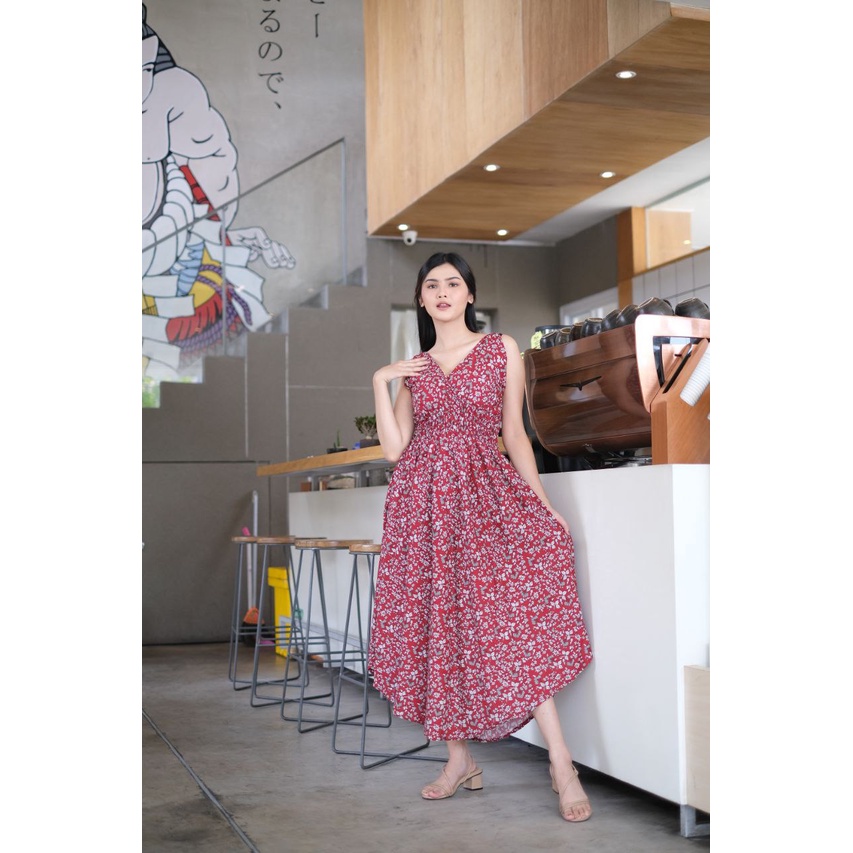 LONGDRESS MOZA BALI/DRESS MOZA SINGLET/DRESS RAYON BALI