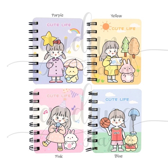 Notebook A7 Spiral Cute Girl Life Buku Motif Cewek Imut GH 308753