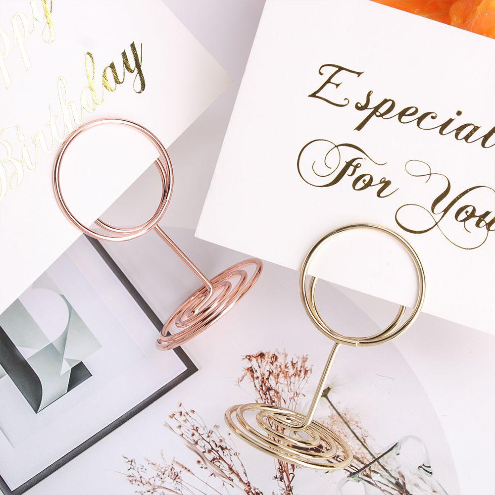 Suyo 1pc Klip Penjepit Foto / Kartu Warna Rose Gold Untuk Dekorasi Pernikahan