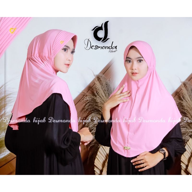 KERUDUNG HIJAB INSTAN BERGO SERUT TALI JERSEY SIZE L BY DESMONDA HIJAB