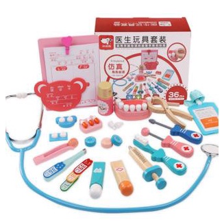 Wooden Doctor Dentist Set Mainan Edukasi Dokter Gigi Kayu Play Pretend