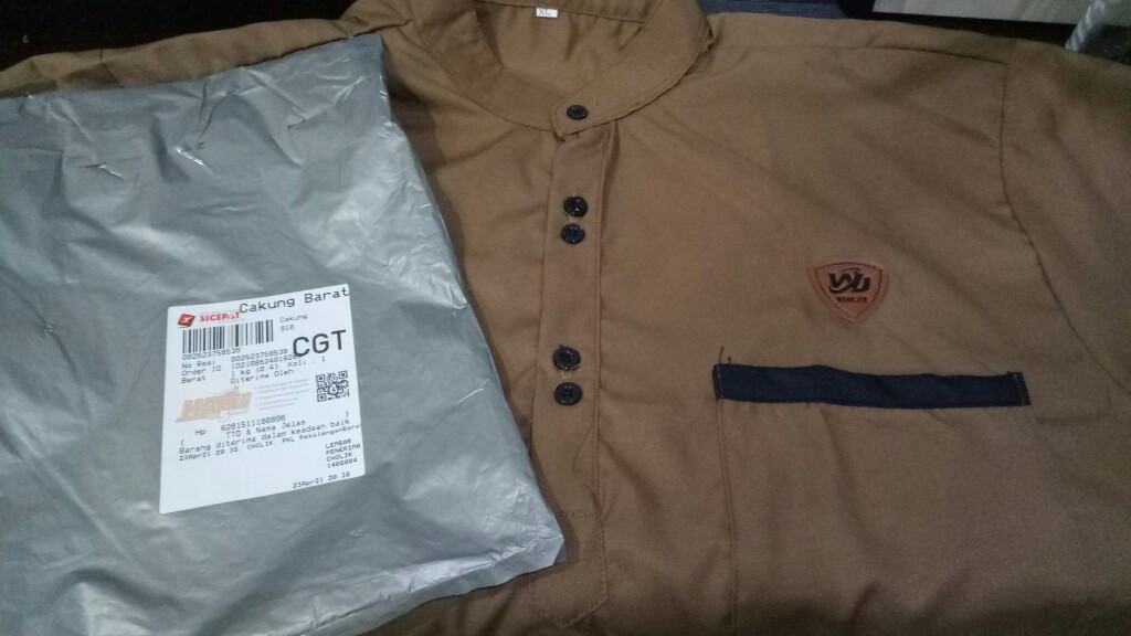 Termurah Kemeja Koko Batik Fashion Muslim Kombinasi Batik Lengan Pendek C07 Al Haramain Hijau M/l/xl