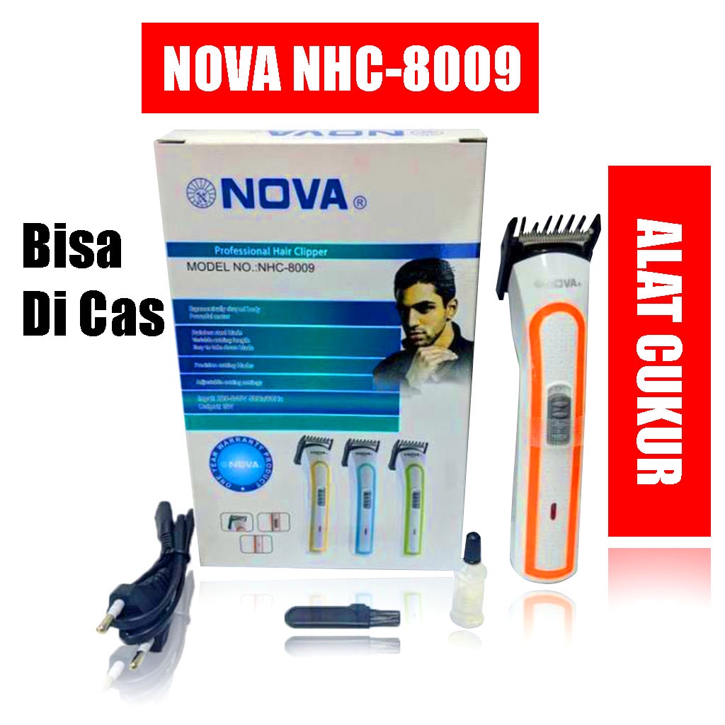 Alat Cukur Kumis Jenggot Rambut Hair Clipper NOVA NHC-8009 - Potong Rambut Alat Pangkas Rambut Jenggot