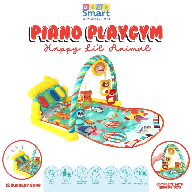 Bebe Smart Piano Playgym / Playgym Happy Lil- Mainan anak/Baby Playgym