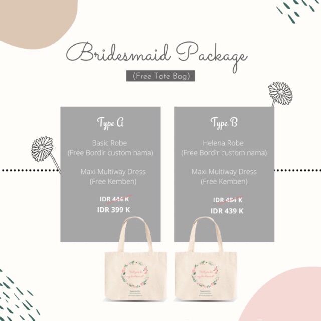 BRIDESMAID PROMO PACKAGE BASIC KIMONO/ROBE &amp;  MAXI MULTIWAY INFINITY CONVERTIBLE DRESS