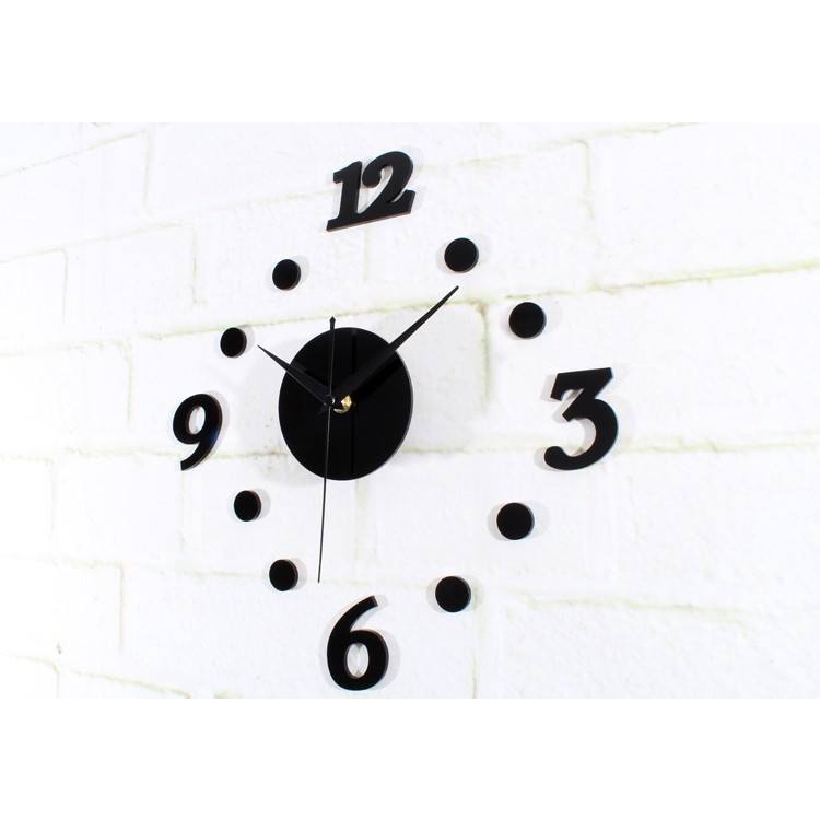 Jam Dinding Tempel DIY Analog 3D Giant Wall Modern Clock - Jam Raksasa Tempel Dinding Tembok - Diameter Jam 50-60 Cm &amp; 35-40