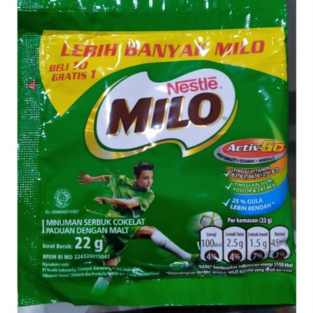 

Susu bubuk coklat milo 22gr (1lbr)