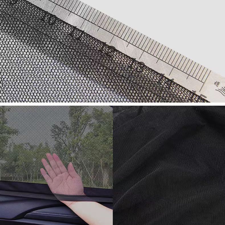 2 / 4pcs Car Window Screen Covers Front Door / Rear Side Window UV Sun Cover Shade Mesh Mosquito Net Car for Baby Child Camping