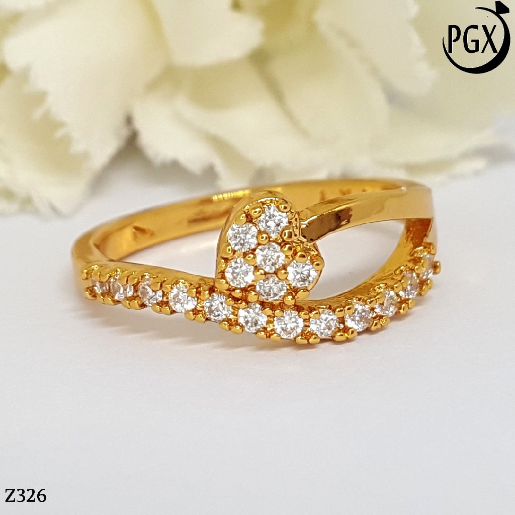 PGX Cincin Xuping Wanita Perhiasan Lapis Emas Aksesoris Fashion Premium - Z326